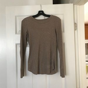 GAP Waffle Crewneck Long Sleeve Tee